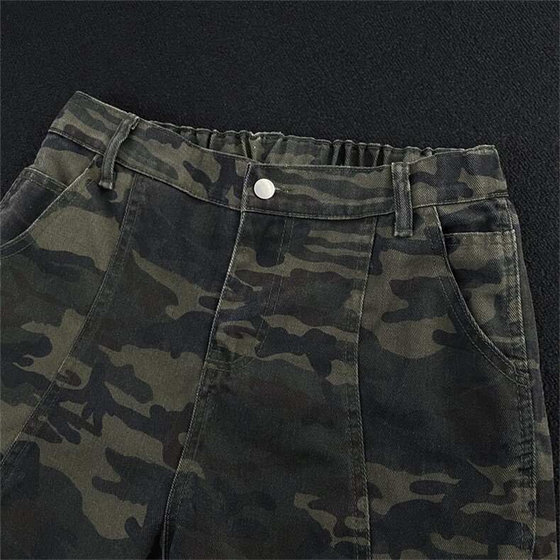 美式复古夏季直筒迷彩短裤男女宽松休闲五分中裤DK0567-P40,男装牛仔裤,星座308B-1