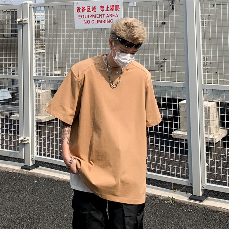 T恤标准ins青春流行文艺夏季圆领时尚潮牌潮五分袖男潮流,男装T恤,星座716-2