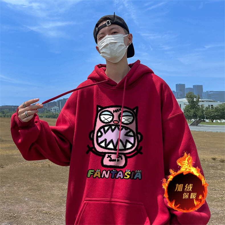 500克重磅秋冬美式加绒加厚卫衣外套 DL1539常规特P35绒特P40图片