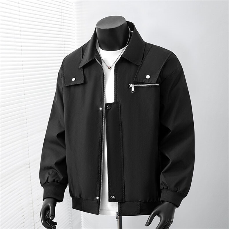 2026春季新款飞行夹克外套男女同款单层宽松翻领工装外套痞帅衣，男装夹克，星座1402-3