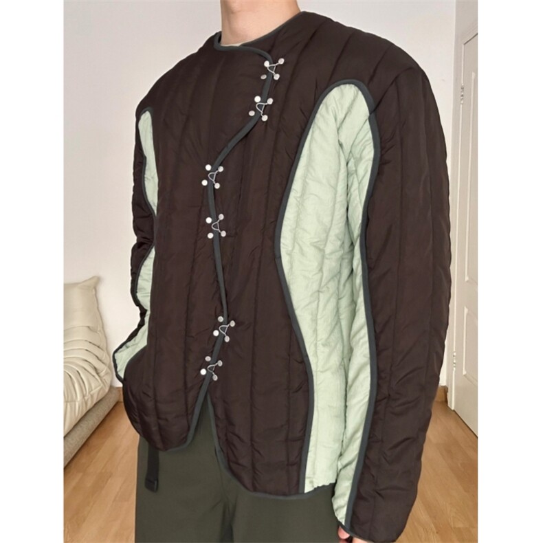【现货】日系复古拼接棉服升级版棉衣自制,男装棉衣,星座910A