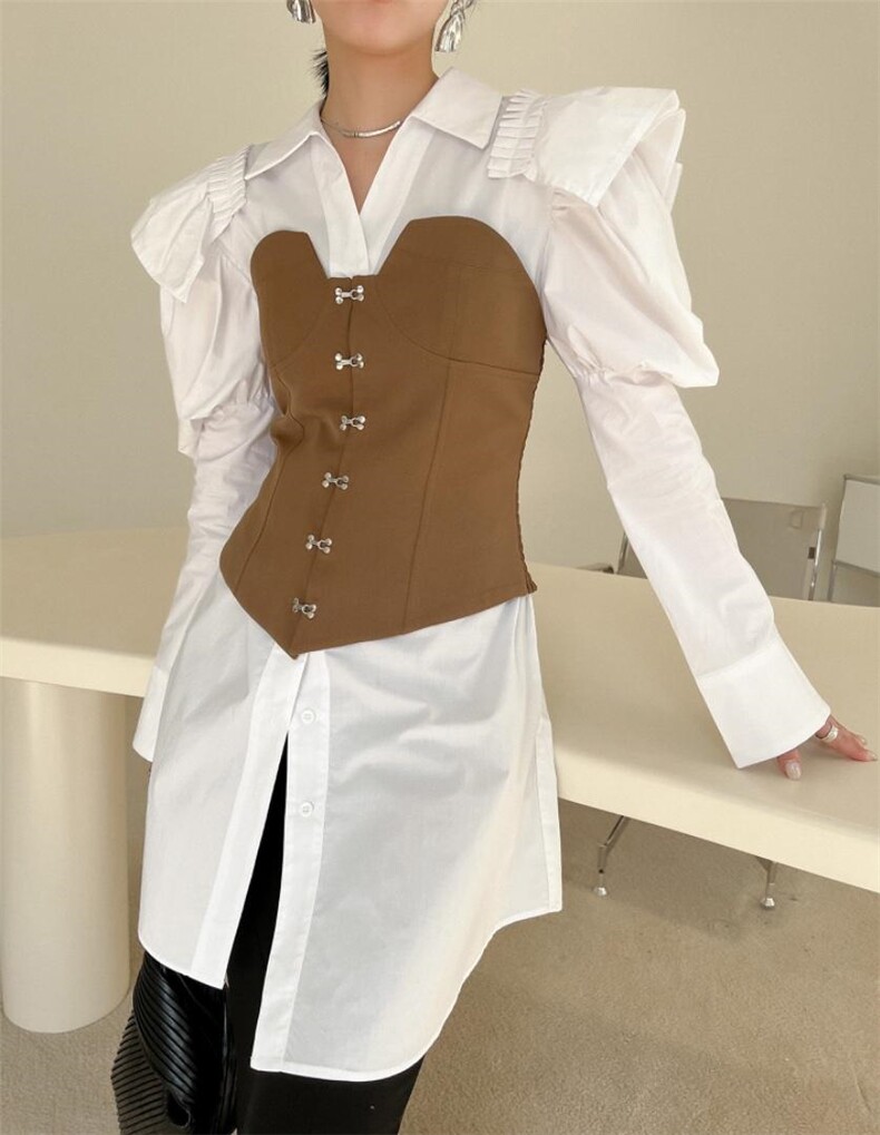 春季新款上新抹胸衬衫两件套，抹胸，LION&CAT(2F)