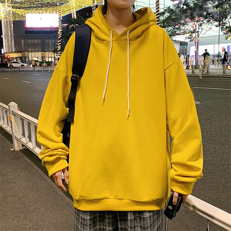 WY2099-P35加绒款-P40纯棉连帽卫衣男大码运动帽衫宽松薄外套男,男装卫衣,电商A040