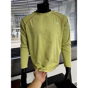 后背字母印花3D立裁宽松版男女通用户外长袖速干T恤JSS14P40图片