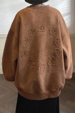 22新款梵文LOGO情侣嘻哈字母青春流行大码宽松卫衣JK22317p75控88，男装卫衣，星座605(原A050)