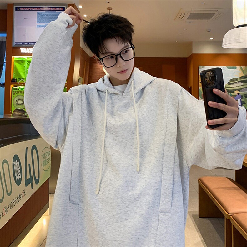 WY5001/P65春装新款高品质不起球连帽个性卫衣男潮流宽松上衣外套，男装卫衣，电商A141