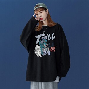 ！2023春季新品潮流行恐龙Fashion长袖T恤潮  T115 P25控38图片