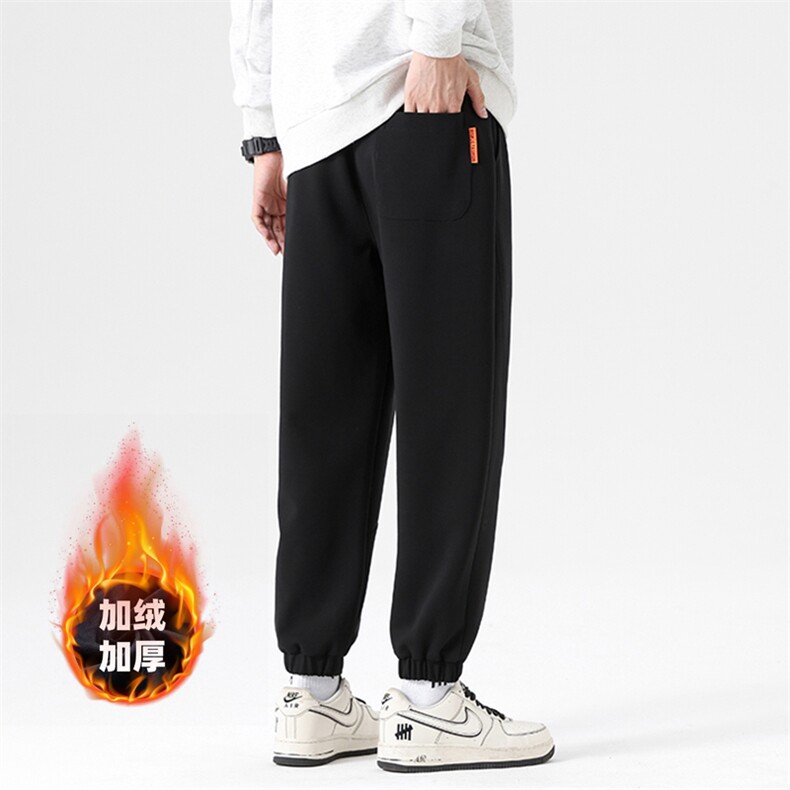 2305加绒/P55休闲裤男美式大码宽松潮男百搭长裤子卫裤男M-8XL,男装休闲裤,星座1204