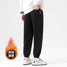 2305加绒/P55休闲裤男美式大码宽松潮男百搭长裤子卫裤男M-8XL，男装休闲裤，星座1204