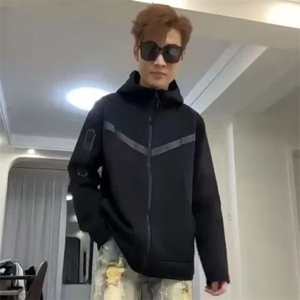 秋季新款外套男潮牌百搭连帽夹克网红同款上衣休闲运动装精神小伙图片