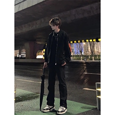 纯色cleanfit冰丝裤子马吉拉那不勒斯西裤高级感痞帅微喇西装裤，男装休闲裤，星座310A-4