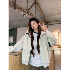 EE072-P65卫衣男女情侣薄款2024拉链开衫外套连帽韩版上衣200斤，女装短外套，星座911-3