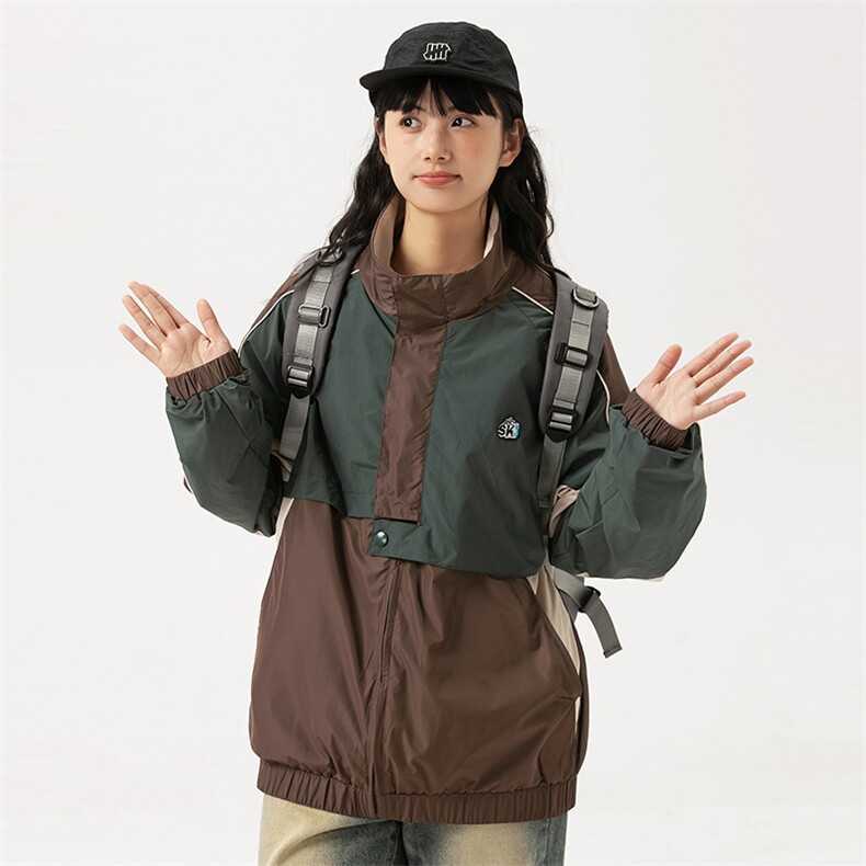 2026春季新款男装日系潮牌宽松拼色外套休闲夹克JK560-F135,男装夹克,电商A101（原外27）