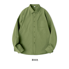 TC646-P45糖果色轻奢高级纯棉正肩衬衫夏季薄款衬衣长袖上衣外穿，女装衬衫，星座617A-2