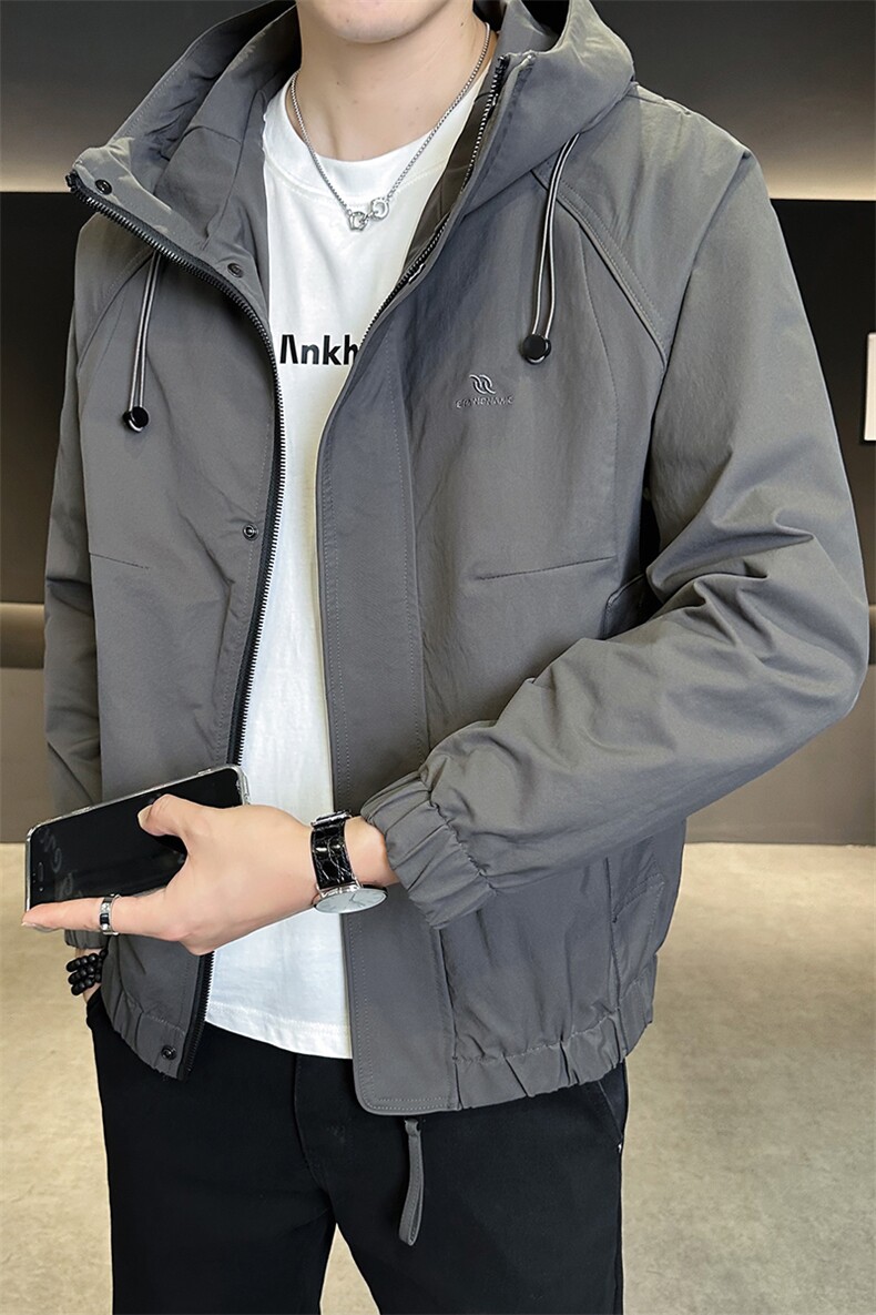 连帽外套男2025秋季新款男装夹克C317-85218-P125,男装夹克,电商C317