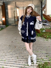 现货棒球服外套女2026春秋新款小个子超火休闲洋气减龄短款，女装卫衣/绒衫，网红馆