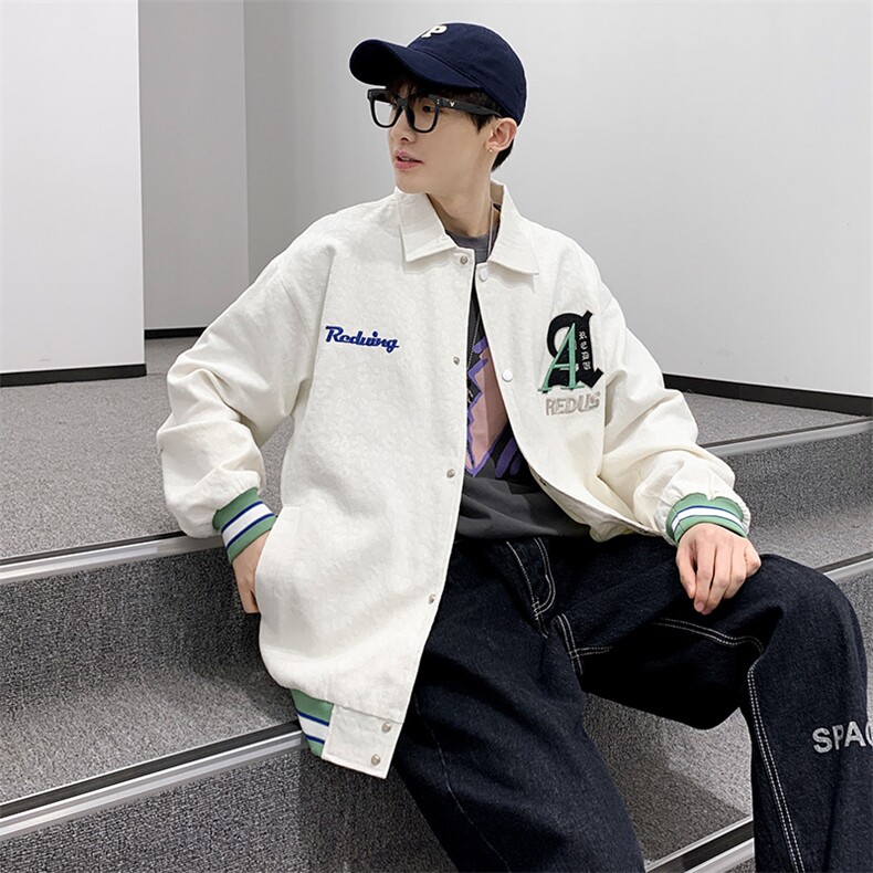 秋装新品刺绣夹克情侣款2023中性风男女时尚棒球服外套 8007-P85图片