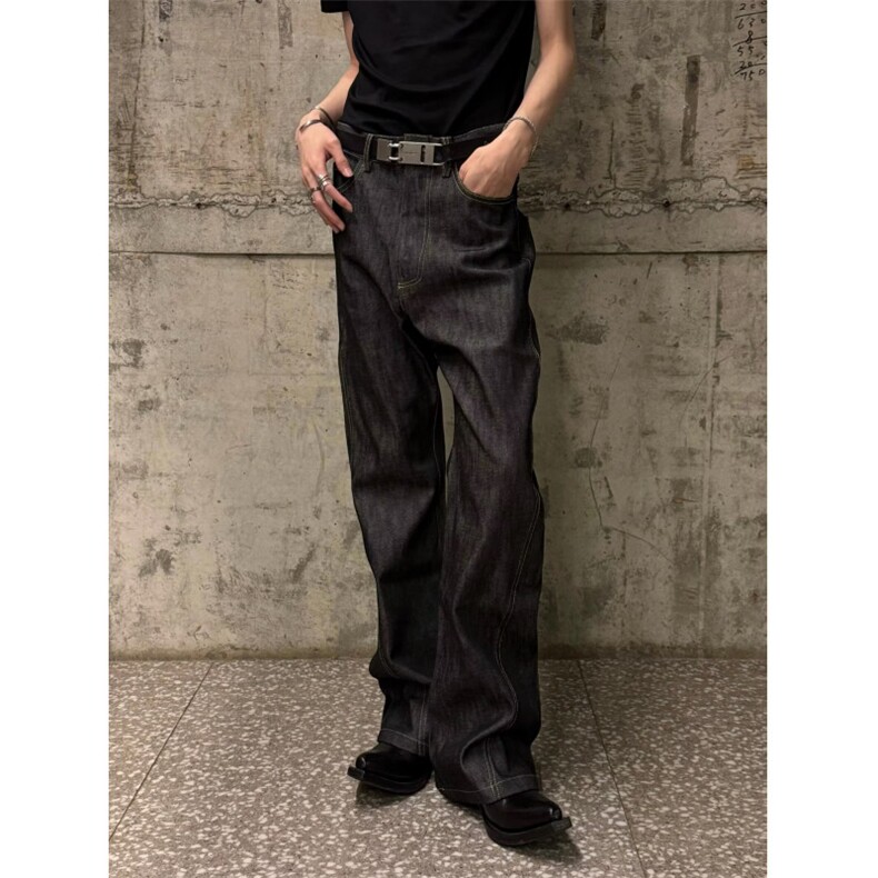 1506-1/NB51121/P47潮原创欧美涂层光泽感微喇牛仔裤,男装牛仔裤,星座1506-1