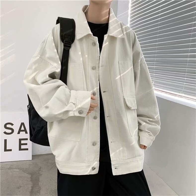 工装夹克男潮牌ins宽松港风痞帅外套韩版休闲百搭上衣服HJ311-P60图片