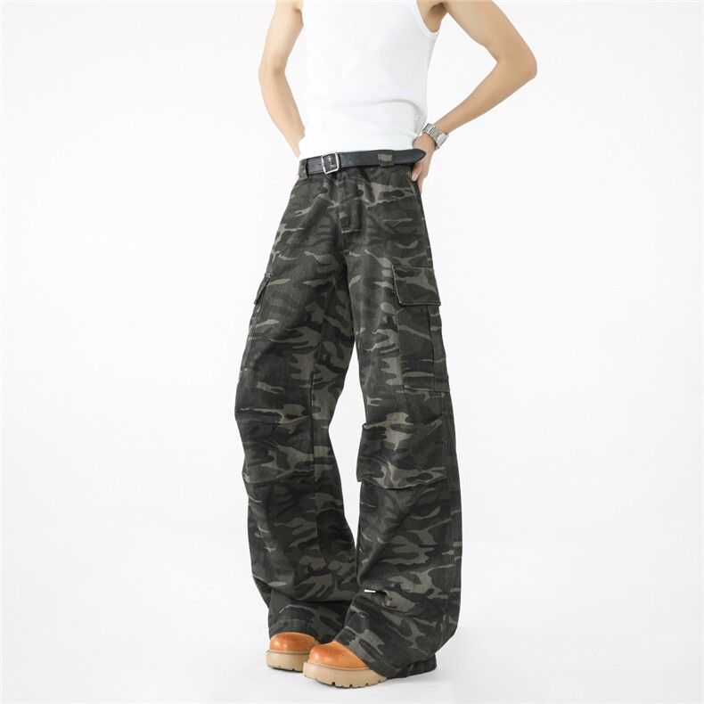 美式高街工装小众迷彩裤男个性百搭休闲裤K8068/P50，男装工装外套，电商D202