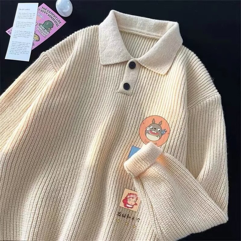 慵懒风毛衣男新款青少年polo领上衣潮流宽松针织衫外套MY375P49,男装针织衫/毛衣,星座1013-5