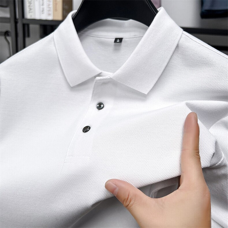 纯棉polo衫男短袖t恤夏季2025新款高端商务男士中年全棉上衣，男装T恤，电商B212（原钱塘6029）