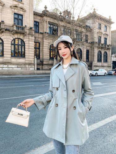 2021春款风衣外套，女装风衣，春语雨桐