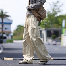 2025秋季新款现货纯棉水洗直筒裤工装休闲长裤DSA157B-K2539-P63，男装休闲裤，电商A157B
