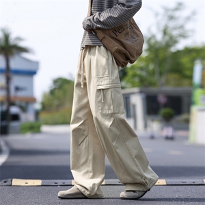 2025秋季新款现货纯棉水洗直筒裤工装休闲长裤DSA157B-K2539-P63图片
