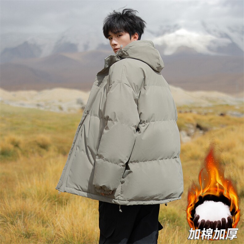 冬季宽松纯色连帽加厚棉衣外套男女休闲保暖面包棉服MY8555-P60特,男装棉衣,星座610（原A335）
