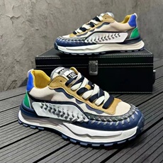 2023-10秋季新款透气时尚休闲鞋男厚底增高老爹鞋，男鞋休闲鞋，星座1407-6