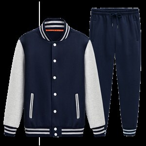 大码宽松棒球服卫衣套装情侣运动套装潮XZ102A-4-8600-P95图片