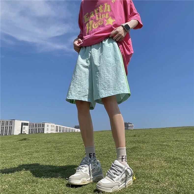 XZ612-K659-P40控59夏季多巴胺彩色条纹速干运动短裤沙滩裤6,男装牛仔裤,星座612