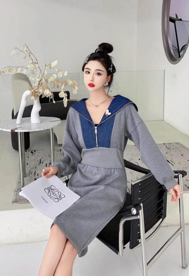 2023春装学院风连衣裙，女装连衣裙，贻思茗