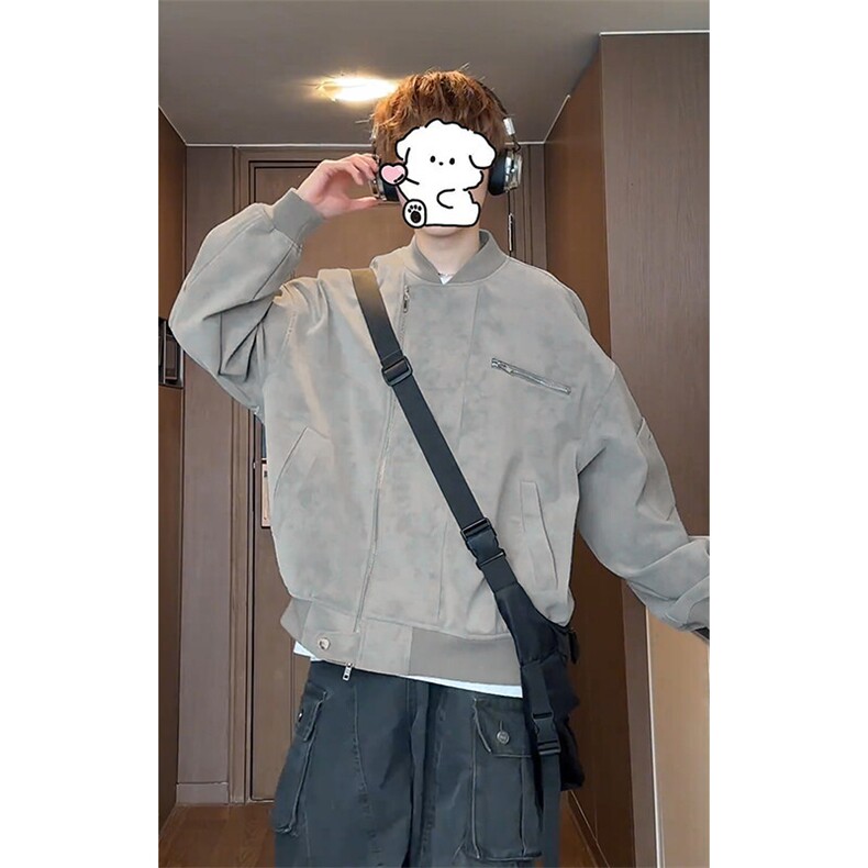 特批P80无差价春季cleanfit复古机车pu皮美拉德男夹克外套J5218,男装夹克,电商A001