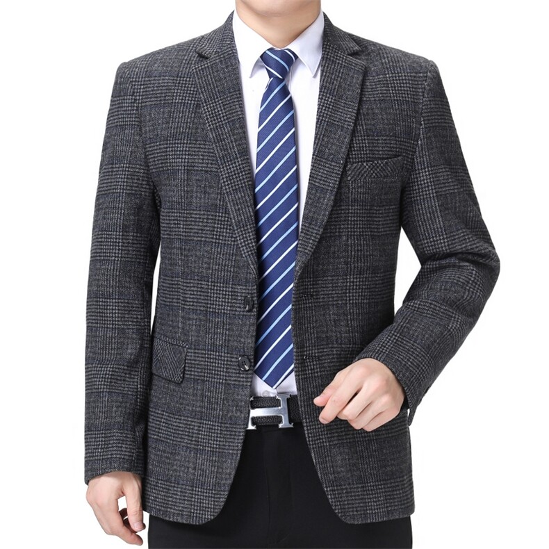 男士2023年秋季新款长袖休闲西服中青年纯色便服外套AJY208-P160,男装西服,电商B212（原钱塘6029）