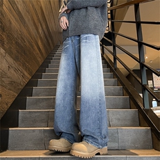 秋冬款重磅水洗日系复古宽松直筒潮流男士牛仔裤XZ212-QNK776-P45，男装牛仔裤，星座212-1