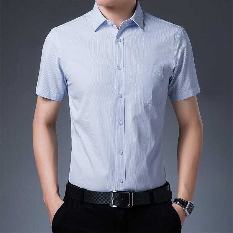 AD2012钱塘2020-3夏季新款男士商务休闲高端短袖衬衣P60,男装衬衫,钱塘207-3