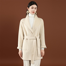 2025年秋季时尚百搭通勤简约休闲双面呢子大衣，女装双面呢大衣，琳尚羊绒