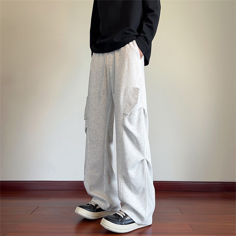 高品质65%棉灰色褶皱cleanfit百搭休闲卫裤男5Q3073-TP2858,男装休闲裤,电商A102