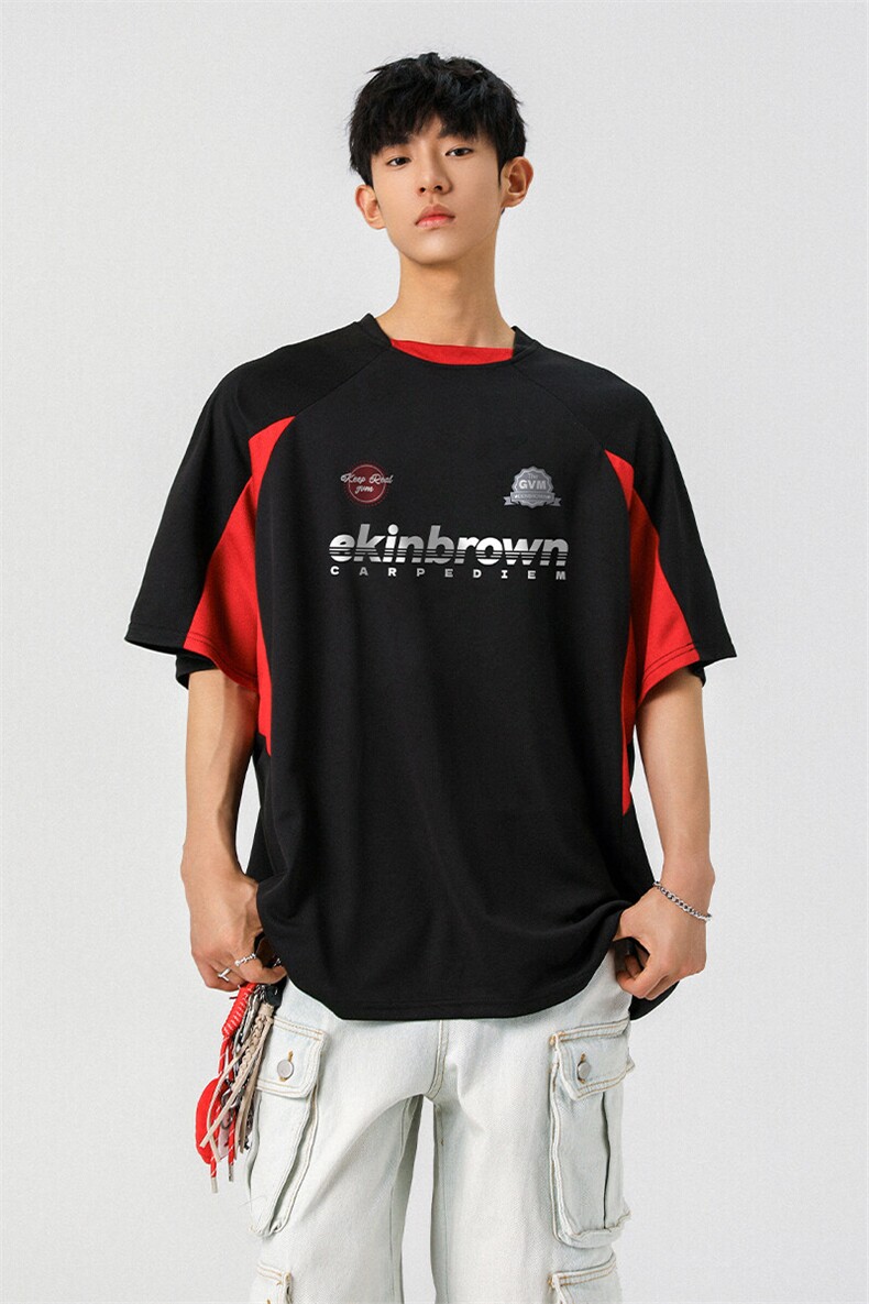 速干运动美式投篮街头印花球服大码M-5XL短袖T恤男DX78028P50控78,男装T恤,星座227-7