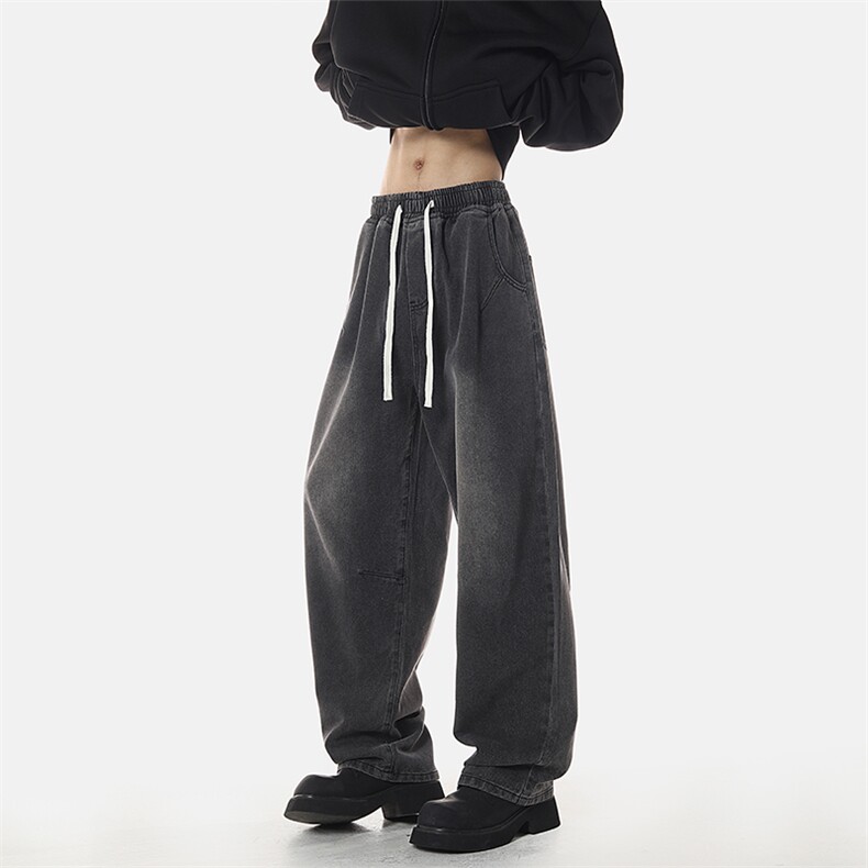 2024冬季新款无影墙大码水洗弯刀牛仔裤M-5XGK241032-P50，男装牛仔裤，电商A022