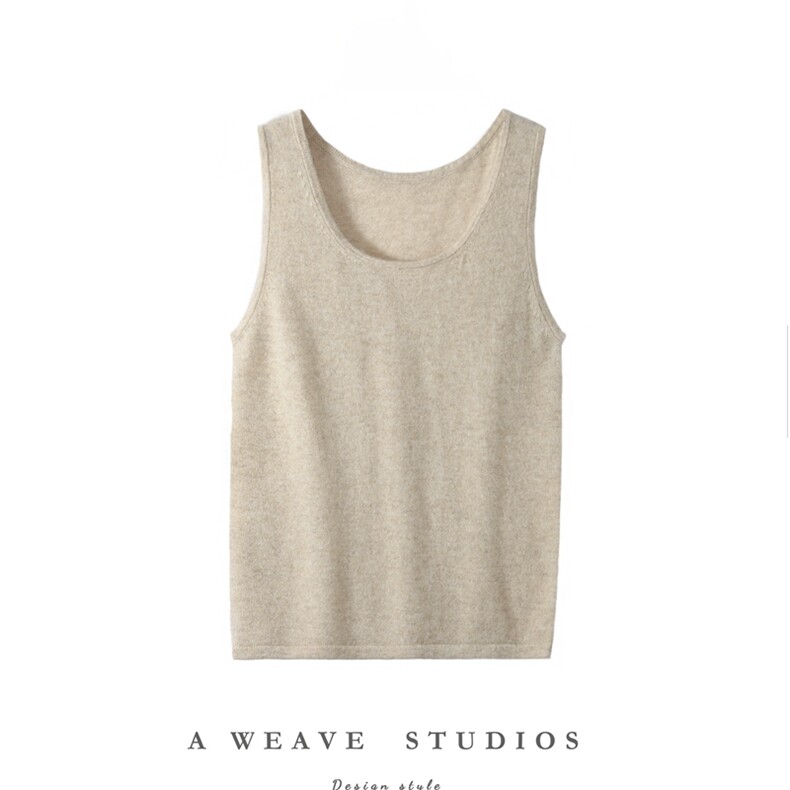 2025舒适百搭简约秋冬新款内搭羊绒圆领背心，女装羊绒衫，飞艺羊绒