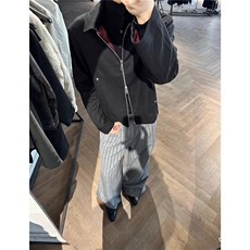 美式休闲格纹灰色长裤男女阔腿百搭cleanfit高级感裤子L90322-p55，男装休闲裤，星座1008