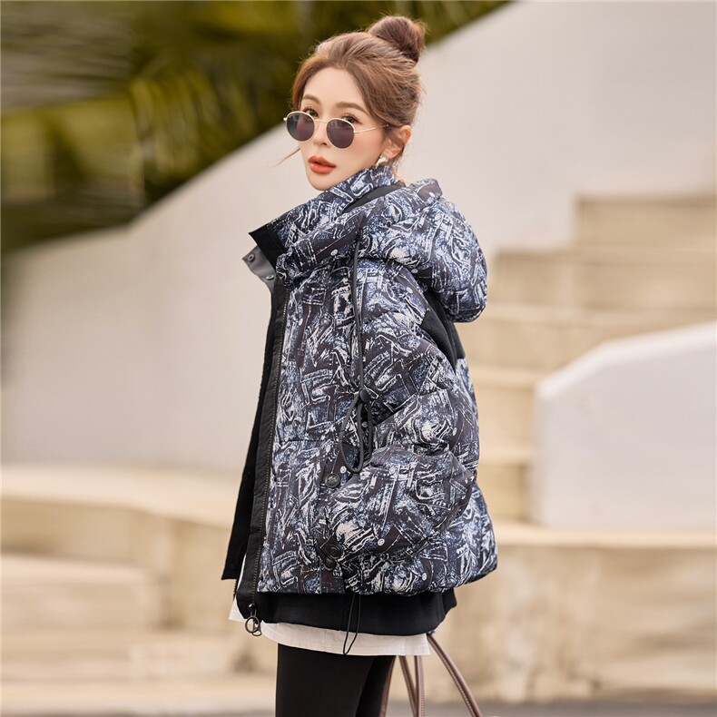 现货白鸭绒有帽可拆2025年冬季潮羽绒服女外套,女装羽绒服,米雪儿