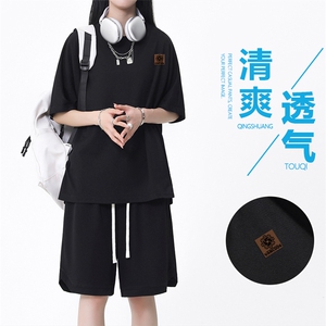 短袖短裤套装女款夏季潮牌宽松休闲百搭套装  TZ15-特批68图片