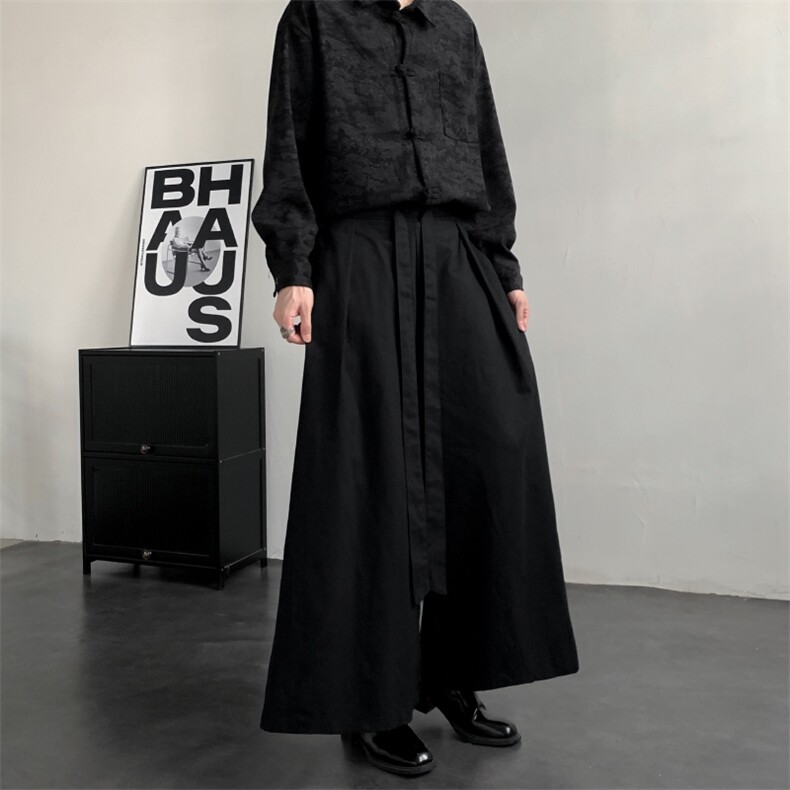 2025秋装新款山本耀司男装阔腿裤K2506-P55,男装休闲裤,电商A057