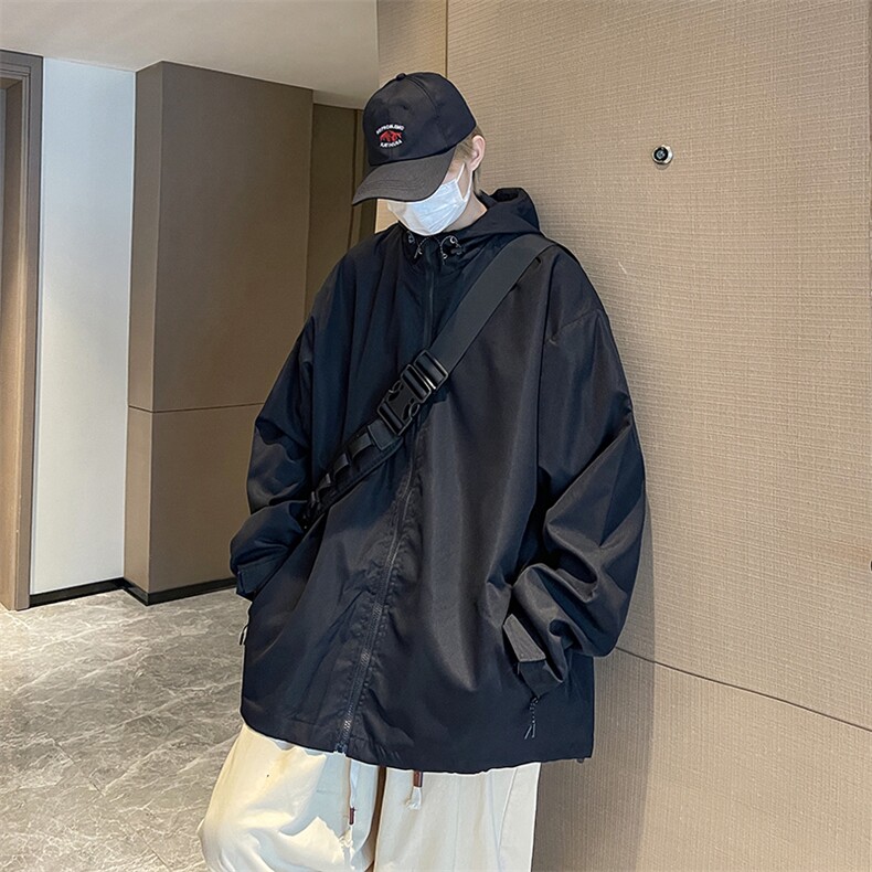 美式夹克男韩版潮流连帽高街帅2024秋冬ins宽松外套W5525-P55,男装夹克,星座412-2
