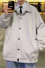麂皮绒立领夹克男宽松落肩纯色上衣外套JK721-P70，男装夹克，星座1204-3