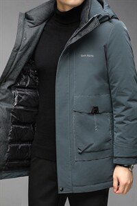 2023新款冬季连帽羽绒服中年男士冬装外套爸爸装GSNAY-K012-P335，男装羽绒服，电商B212（原钱塘6029）